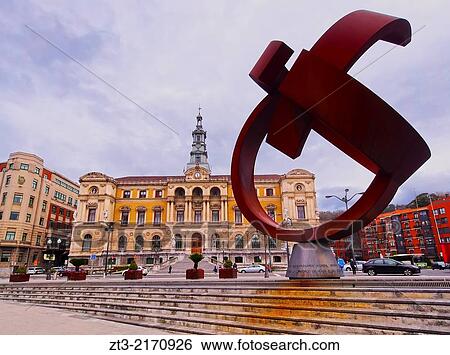 Stock Photograph - Casa Consistorial/Ayuntamiento - City Hall in Bilbao, Biscay, Basque Country, Spain.. Fotosearch