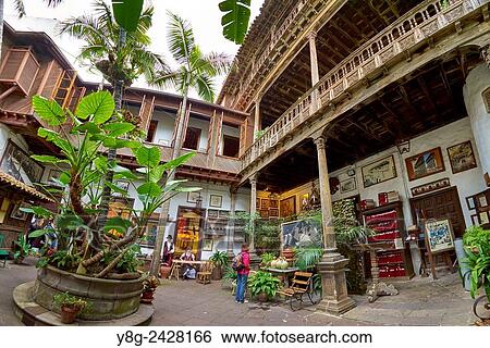 Stock Photograph - Casa de los Balcones, La Orotava, Tenerife, Canary Islands, Spain.. Fotosearch