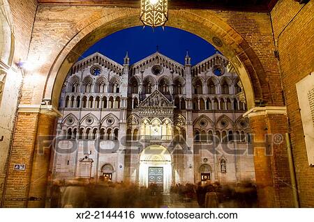 Cathedral of Ferrara in Piazza della Cattedrale, Ferrara, Emilia Romagna, Italy. View Large Photo Image Stock Photograph - Cathedral of Ferrara in Piazza della Cattedrale, Ferrara, Emilia Romagna, Italy.. Fotosearch