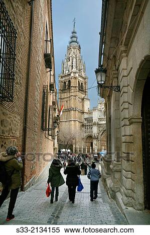 Cathedral of Toledo. Castilla la Mancha. Spain. View Large Photo Image Stock Photography - Cathedral of Toledo. Castilla la Mancha. Spain.. Fotosearch
