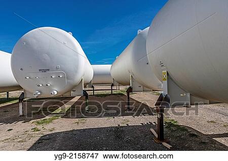 Stock Photo - Chemical containers. Anglesola. Lleida, Catalonia. Spain. Fotosearch