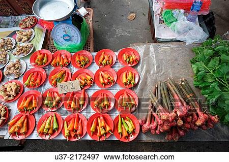 Stock Photo - Chilli. Image taken at Sri Aman vegetable market, Sarawak, Malaysia.. Fotosearch