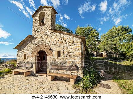 Stock Image - Church of Caneto small village architecture traditional of LaFueva Valley, Huesca, AragÃ³n, Spain.. Fotosearch