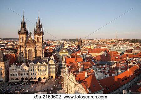 Church of Our Lady Before Tyn and Cityscape of Prague, Czech Republic, Europe. View Large Photo Image Stock Image - Church of Our Lady Before Tyn and Cityscape of Prague, Czech Republic, Europe.. Fotosearch