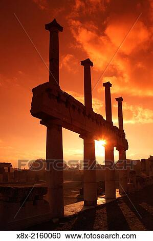 Columns at The Forum in Pompeii, Naples, Italy. View Large Photo Image Stock Image - Columns at The Forum in Pompeii, Naples, Italy.. Fotosearch