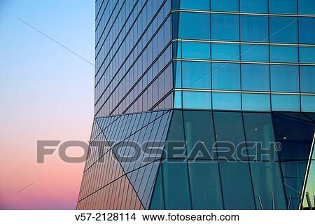 Detail of the glass facade at dawn. Cristal Tower, CTBA, Madrid, Spain. View Large Photo Image Picture - Detail of the glass facade at dawn. Cristal Tower, CTBA, Madrid, Spain.. Fotosearch
