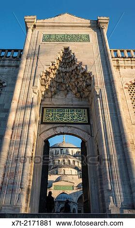 Front entrance to the inner courtyard of the Sultan Ahmet or Blue Mosque, Sultanahmet, Istanbul, Turkey. View Large Photo Image Stock Image - Front entrance to the inner courtyard of the Sultan Ahmet or Blue Mosque, Sultanahmet, Istanbul, Turkey.. Fotosearch
