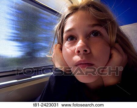 girl on the train from Paris, France View Large Photo Image Stock Image - girl on the train from Paris, France. Fotosearch