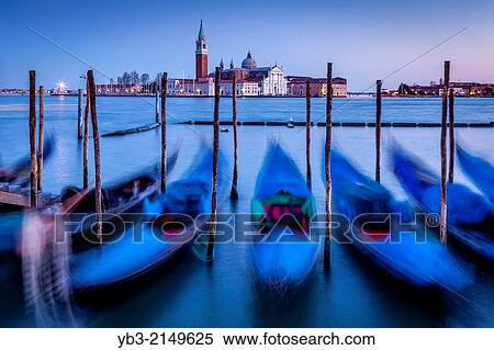 Gondolas Moored Near St Marks Square, Venice, Italy. View Large Photo Image Stock Photography - Gondolas Moored Near St Marks Square, Venice, Italy.. Fotosearch