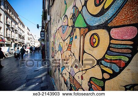 Stock Image - Graffiti near Plaza Mayor, Salamanca, Castile-Leon, Spain. Fotosearch