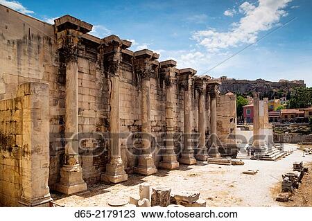Greece, Central Greece Region, Athens, Hadrian´s Library. View Large Photo Image Stock Image - Greece, Central Greece Region, Athens, Hadrian´s Library.. Fotosearch