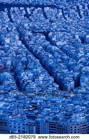 Greece, Central Greece Region, Athens, Lycabettus Hill, elevated city view, late afternoon. View Large Photo Image Stock Photo - Greece, Central Greece Region, Athens, Lycabettus Hill, elevated city view, late afternoon.. Fotosearch