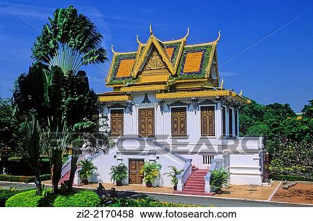 Stock Photo - Hor Samran Phirun is the rest house, Royal Palace 1860. Phnom Penh, Cambodia. Fotosearch