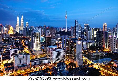 Kuala Lumpur Skyline, Malaysia. View Large Photo Image Stock Image - Kuala Lumpur Skyline, Malaysia.. Fotosearch