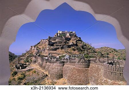 Kumbhalgarh Mewar fortress, around Udaipur, State of Rajasthan, India, South Asia. View Large Photo Image Picture - Kumbhalgarh Mewar fortress, around Udaipur, State of Rajasthan, India, South Asia.. Fotosearch