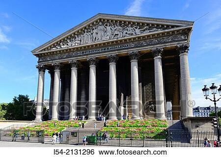 La Madeleine Paris France Europe FR City of Lights. View Large Photo Image Stock Photograph - La Madeleine Paris France Europe FR City of Lights.. Fotosearch