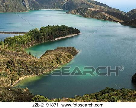 Lagoa do Fogo, a volcanic crater, São Miguel Island, Azores, Portugal View Large Photo Image Stock Image - Lagoa do Fogo, a volcanic crater, São Miguel Island, Azores, Portugal. Fotosearch