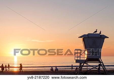Lifeguard post at La Jolla Shores beach, California. View Large Photo Image Stock Image - Lifeguard post at La Jolla Shores beach, California.. Fotosearch