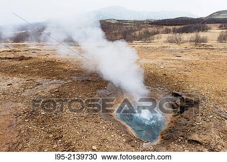 Litli geysir is a boiling geyser in the Geysir field, Iceland. View Large Photo Image Stock Image - Litli geysir is a boiling geyser in the Geysir field, Iceland.. Fotosearch