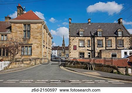 Stock Photo - Lord Feversham Memorial Market Place Helmsley North Yorkshire England UK.. Fotosearch