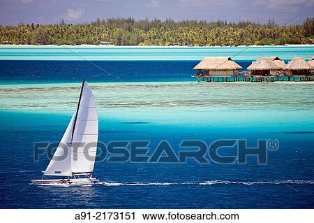 Matira coastline. Bora Bora island. French Polynesia View Large Photo Image Stock Image - Matira coastline. Bora Bora island. French Polynesia. Fotosearch
