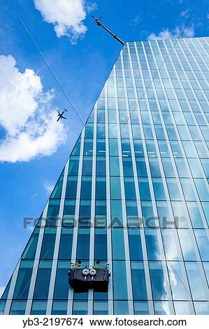 Men Cleaning The Exterior Of The ´240 Blackfriars´ Building, London, England. View Large Photo Image Picture - Men Cleaning The Exterior Of The ´240 Blackfriars´ Building, London, England.. Fotosearch