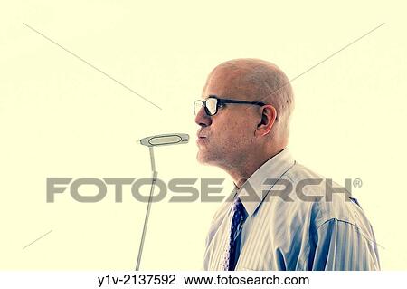 Middle-age bald man holding a golf club. View Large Photo Image Stock Image - Middle-age bald man holding a golf club.. Fotosearch