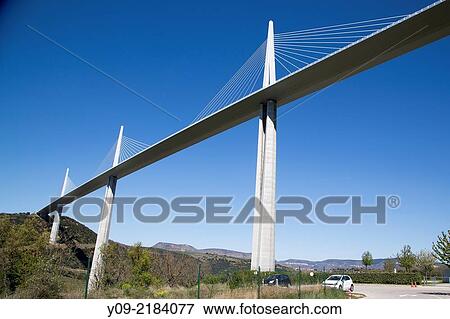 Millau Viaduct, Aveyron department, Midi-Pyrénées, France. View Large Photo Image Stock Photo - Millau Viaduct, Aveyron department, Midi-Pyrénées, France.. Fotosearch