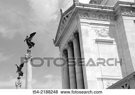 Stock Photo - Monomento a Vittorio Emanuele II. National Monument at the Piazza di Venezia.. Fotosearch