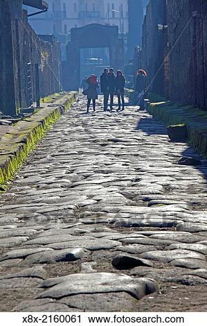 Narrow street of Pompeii, Italy. View Large Photo Image Stock Image - Narrow street of Pompeii, Italy.. Fotosearch