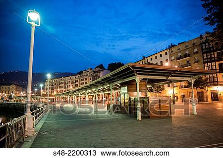 Night view of Bilbao. Vizcaya. Basque Country. Spain. Europe. View Large Photo Image Stock Image - Night view of Bilbao. Vizcaya. Basque Country. Spain. Europe.. Fotosearch