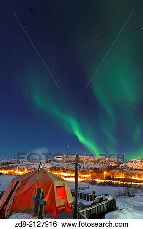 nothern lights around kirkenes. View Large Photo Image Stock Photograph - nothern lights around kirkenes.. Fotosearch