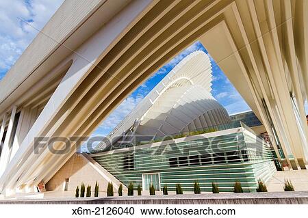 Stock Image - Palacio de Exposiciones y Congresos. Oviedo, Asturias, Spain, Europe.. Fotosearch