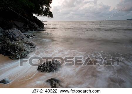 Pasir Panjang Long Beach, Sarawak, Malaysia. View Large Photo Image Stock Image - Pasir Panjang Long Beach, Sarawak, Malaysia.. Fotosearch