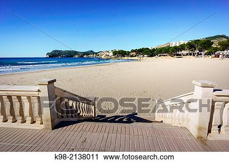 Peguera, Tora Beach, Calvia, Mallorca, Balearic Islands, Spain. View Large Photo Image Stock Image - Peguera, Tora Beach, Calvia, Mallorca, Balearic Islands, Spain.. Fotosearch