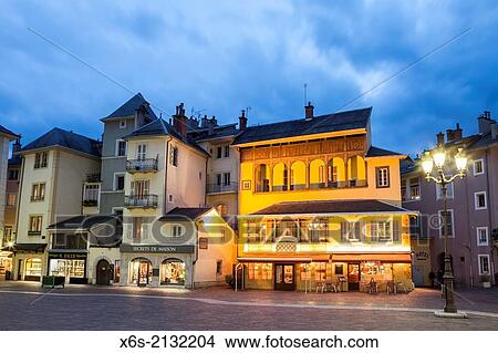 Picture - Place de lÂ´HÃ´tel de Ville, Chambery, RhÃ´ne-Alpes, France.. Fotosearch