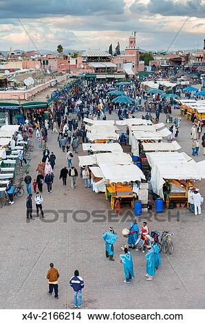 Picture - Place Jemaa El Fna (Djemaa El Fna), Marrakesh (Marrakech), Morocco, North Africa, Africa.. Fotosearch