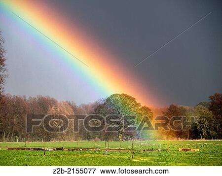 Rainbow, Derbyshire, UK. View Large Photo Image Stock Photo - Rainbow, Derbyshire, UK.. Fotosearch