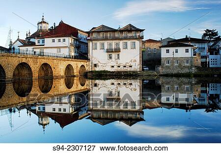 Reflects in Tamega river in Chaves, Portugal. View Large Photo Image Stock Photo - Reflects in Tamega river in Chaves, Portugal.. Fotosearch