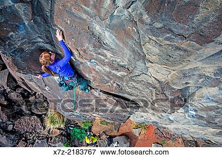 Rock climbing a route called Casual Cruise which is rated 5, 10 and located on the North Shore at Dierkes Lake near the city of Twin Falls in southern Idaho. View Large Photo Image Stock Photo - Rock climbing a route called Casual Cruise which is rated 5, 10 and located on the North Shore at Dierkes Lake near the city of Twin Falls in southern Idaho.. Fotosearch