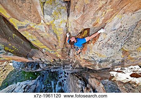 Rock climbing a route called Yellow Wall which is rated 5, 9 and located on Yellow Wall at The City Of Rocks National Reserve near the town of Almo in southern Idaho. View Large Photo Image Stock Image - Rock climbing a route called Yellow Wall which is rated 5, 9 and located on Yellow Wall at The City Of Rocks National Reserve near the town of Almo in southern Idaho.. Fotosearch