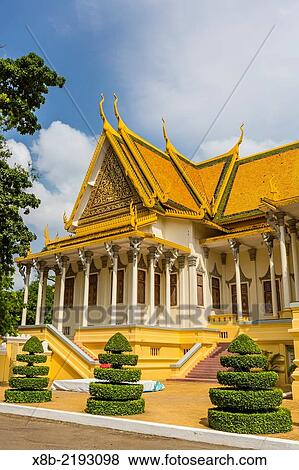 Royal Palace, in the capital city of Phnom Penh, on the Mekong River, Cambodia (Khmer). View Large Photo Image Stock Photo - Royal Palace, in the capital city of Phnom Penh, on the Mekong River, Cambodia (Khmer).. Fotosearch