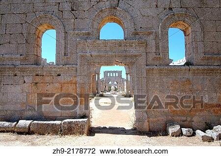 Ruins of the Church of Saint Simeon Stylites, Syria. View Large Photo Image Stock Image - Ruins of the Church of Saint Simeon Stylites, Syria.. Fotosearch