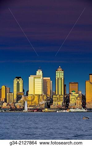 Seattle Skyline 1 View Large Photo Image Picture - Seattle Skyline 1. Fotosearch