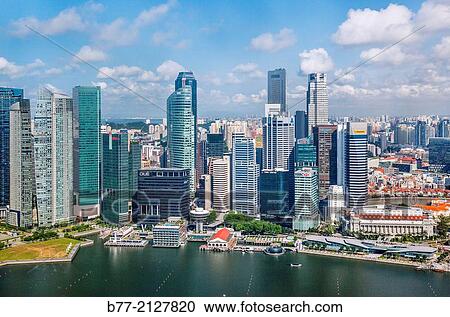 Singapore, panoramic view of Marina Bay and the Singapore CBD from the skypark of the Marina Bay Sands Hotel. View Large Photo Image Stock Image - Singapore, panoramic view of Marina Bay and the Singapore CBD from the skypark of the Marina Bay Sands Hotel.. Fotosearch