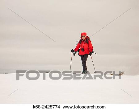 Picture - skiing in the mountains of Wells Gray Provincial Park in British Columbia, Canada.. Fotosearch