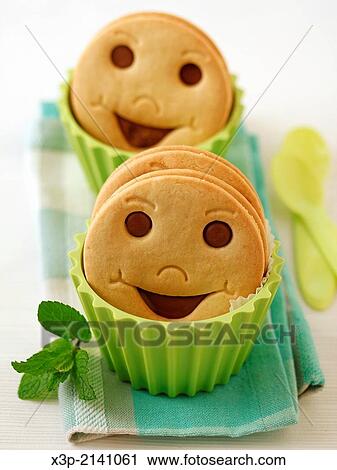 Smiling cookies,. View Large Photo Image Stock Image - Smiling cookies,.. Fotosearch