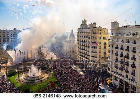 Smoke covers City Hall square during ´Mascletà ´ fire works, ´Fallas´ festival. Valencia. Spain 2014 View Large Photo Image Stock Photo - Smoke covers City Hall square during ´Mascletà ´ fire works, ´Fallas´ festival. Valencia. Spain 2014. Fotosearch