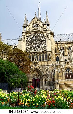 Square Jean Notre Dame Cathedral Catholic Church Paris France Europe FR. View Large Photo Image Picture - Square Jean Notre Dame Cathedral Catholic Church Paris France Europe FR.. Fotosearch