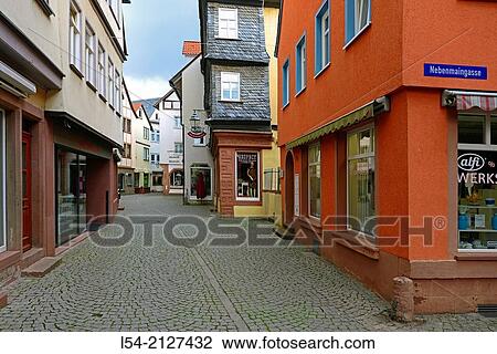 Street and Shops Wertheim Germany DE Europe. View Large Photo Image Stock Image - Street and Shops Wertheim Germany DE Europe.. Fotosearch